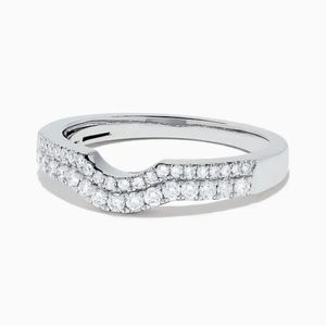 2 Effy Pave Classica 14K White Gold Diamond Band Rings, 0.32 TCW
